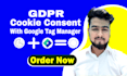 setup gdpr cookie consent mode v2 with google tag manager