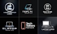 design mobile laptop computer shop or repair logo