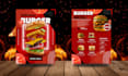 do food menu, burger, pizza poster, flayer in 24 hours