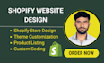 design and redesign your shopify website store