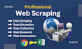 do web scraping, data mining and data extraction