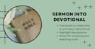 turn your sermon into a devotional