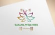 create health wellness spiritual yoga spa logo design