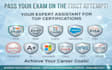 help to get comptia, pmp, safe, AWS and IT certifications