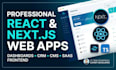 build a modern react next js website dashboard CRM cms or saas frontend