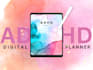 design adhd digital planner, hyperlinked, fillable