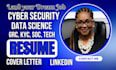 craft job winning cybersecurity, data science,  IT, kyc, soc, grc, tech resume