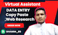 be your virtual assistant for data entry, product uploads, and blog posting