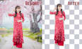 image background removal and resize, white, transparent