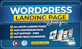 build wordpress landing page or elementor landing page with elementor