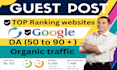 provide high quality guest post and SEO backlinks services