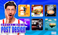 design grid style high quality social media graphics