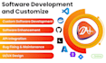 do software development and customize