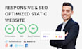 create responsive and seo optimized static website