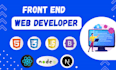 be your frontend web developer using react, HTML, CSS, javascript, bootstrap