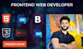 do frontend web development and psd to html ,  figma to html