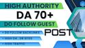 do high da 70 guest post on techbullion,film daily do follow backlinks