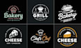design catering bekary chef cheese or grill logo