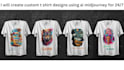 create custom t shirt designs by ai midjourney