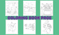 illustrate, draw coloring book page for children and amazon