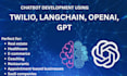 develop ai voice chatbot using twilio, langchain, tts, stt and openai automation