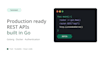 build a fast and scalable rest API in go