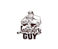 design shining wonderful laundry guy logo