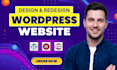 build, design or redesign wordpress website, rebuild wordpress elementor website