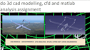 do 3d cad modelling, cfd and matlab analysis assignment