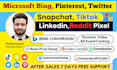 setup bing ads conversion tracking, snapchat, tiktok, pinterest, twitter pixel