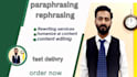 manually paraphrase ,rephrase, rewrite and edit your article