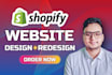 create or setup shopify website dropshipping store design