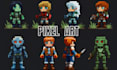 do 2d pixel art character sprite animation game assets
