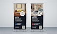 a roll up banner, retractable banner, pull up, or roller banner