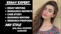 do essay writing, case study, article and business writing