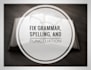 fix all grammar mistakes from your book