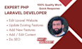 be your full stack web developer using  bootstrap , jquery php laravel