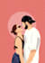 design a cute couple portrait