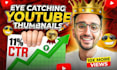 make attractive youtube thumbnail in 3 hours