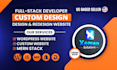 design redesign wordpress website, website development as a full stack developer