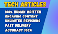 write tech articles, tech essays, technology content, technology content writer
