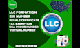 do llc registration in the USA with ein and resale certificate