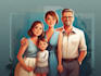 draw a vector art family portrait