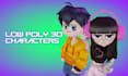 make retro low poly characters in ps1 style