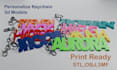 keychain or nameplate 3d modeling for printing