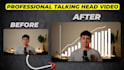 do pro youtube talking head video with clean modern graphics
