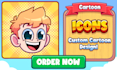 draw a custom cartoon icon