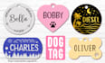 personalized dog cat tags, custom engraved pet name id tag