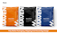 shipping box, poly mailer package and parcel bag design