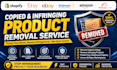 remove copied product listing from etsy ebay walmart shopify amazon under dmca